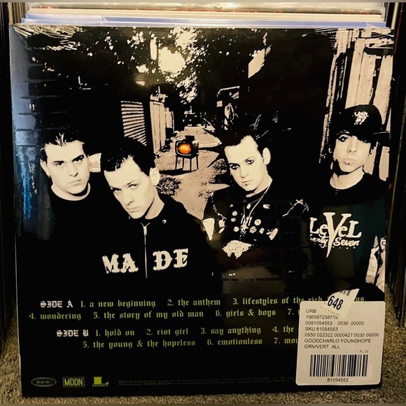 Good Charlotte The Young&The Hopeless Vinyl LP Neon Green Limited Edtn OFFICIAL - Picture 2 of 2